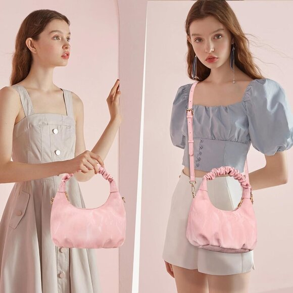 Lightweight Crescent Crossbody Bag for Women - Stylish PU Leather with Zipper - Picture 6 of 6